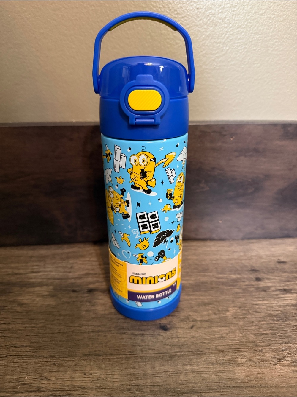 NWT Thermos FUNtainer Minions Kids Water Bottle Stainless Steel Insulated 16oz